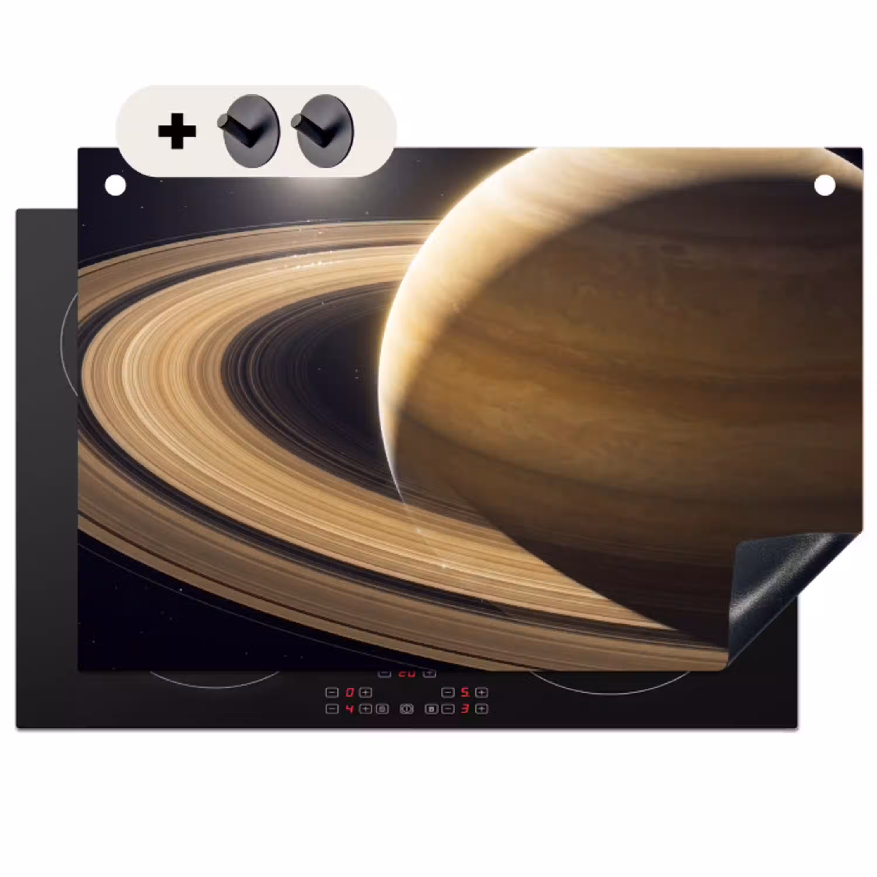 Planeet - Ringen - Ruimte Inductie beschemer met haakjes klein -3d