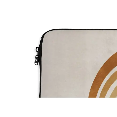Minimalistisch - Boog - Lijnen - Beige laptophoes neopreen klein -detail