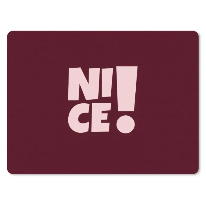 Nice - Uitroepteken - Rood muismat rubber klein -3d
