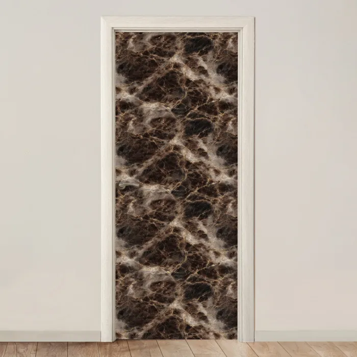 Bruin - Goud - Marmer deurposter klein 289 -3d_beige