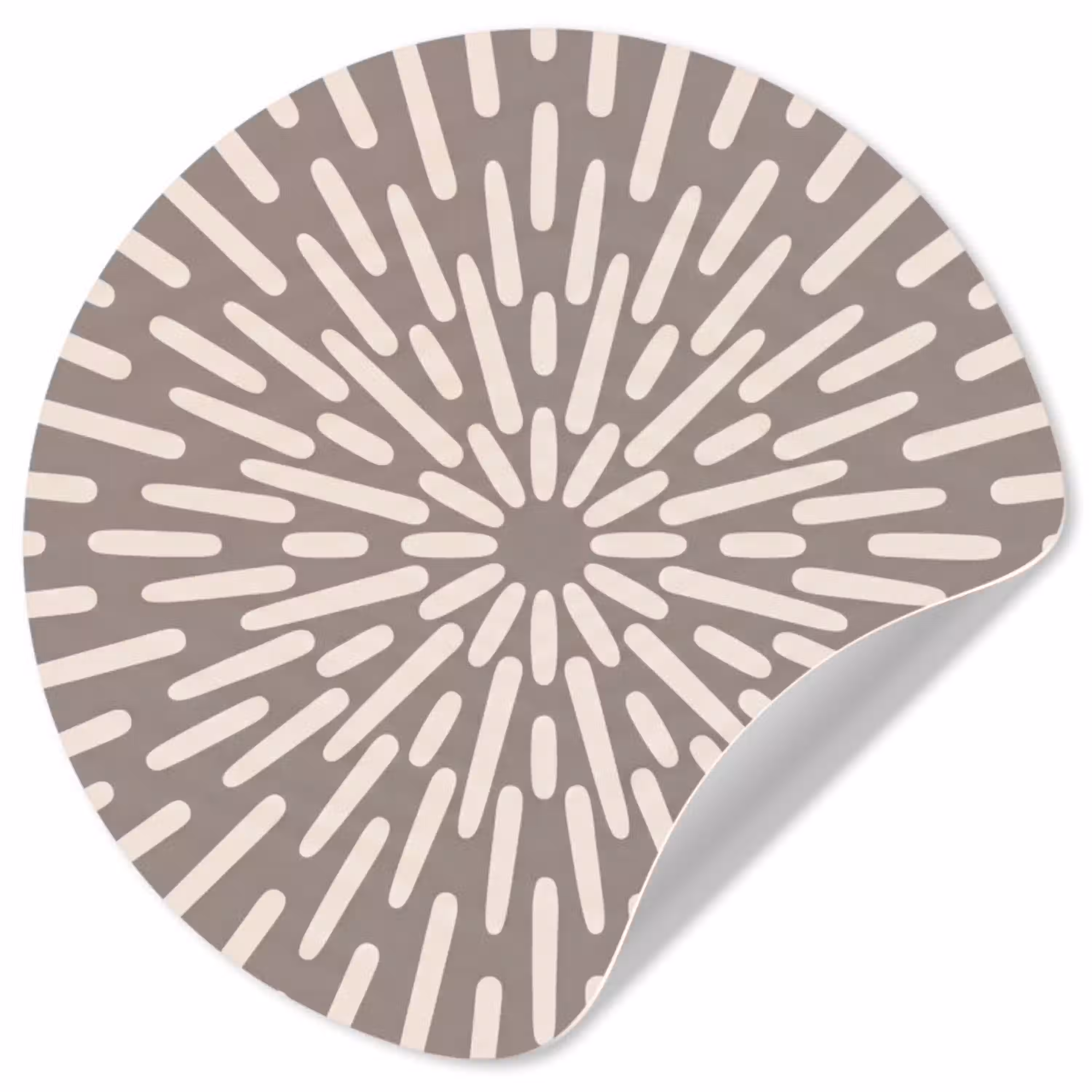 Patroon - Stralen - Abstract - Modern - Grijs Wandcirkel behangsticker klein -3d