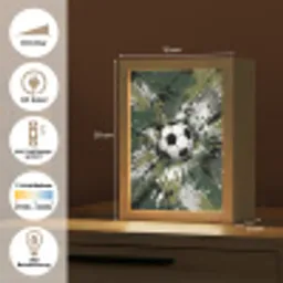 Voetbal - Verf - Spetters - Groen Light Box met kabel (Kinderlampje) klein -USP_DE