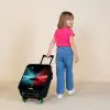 Sportwagen - Lichtstralen - Neon - Blauw Kinderkoffer - Zwart klein -sfeer1