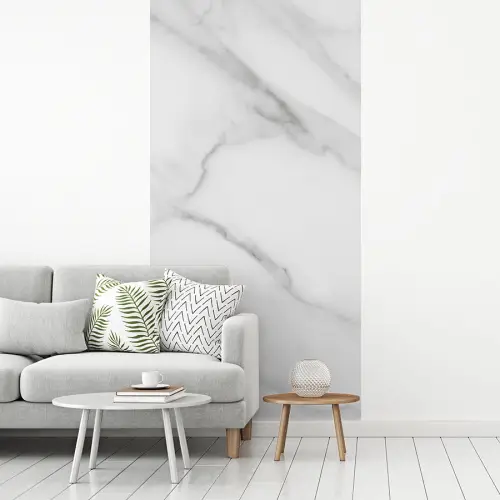 Marmer - Structuur - Wit - Grijs - Steen - Marmerlook fotobehang vinyl groot -woonkamer