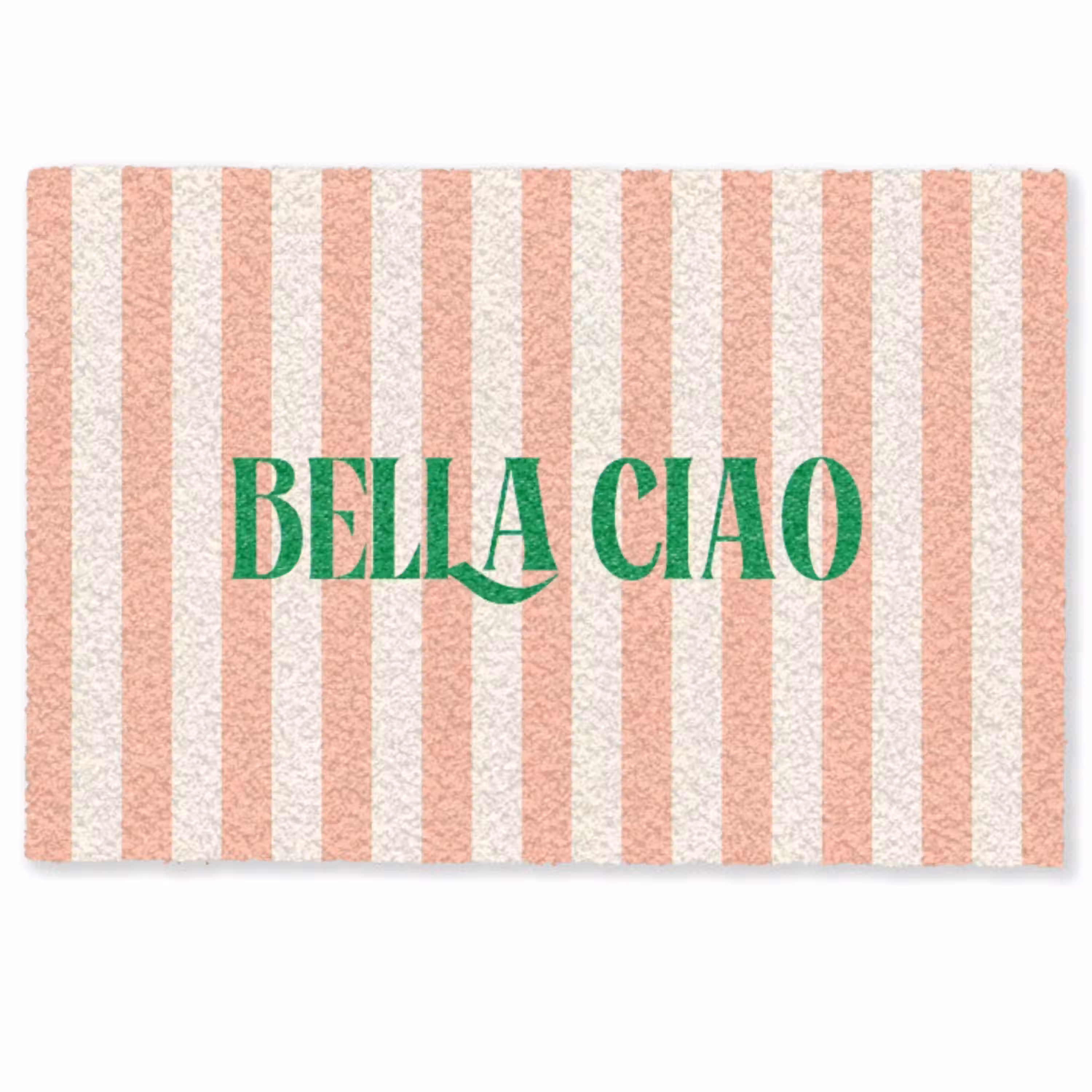 Zachtroze - Groen- Strepen - Bella Ciao Deurmat klein -zkaufland3d