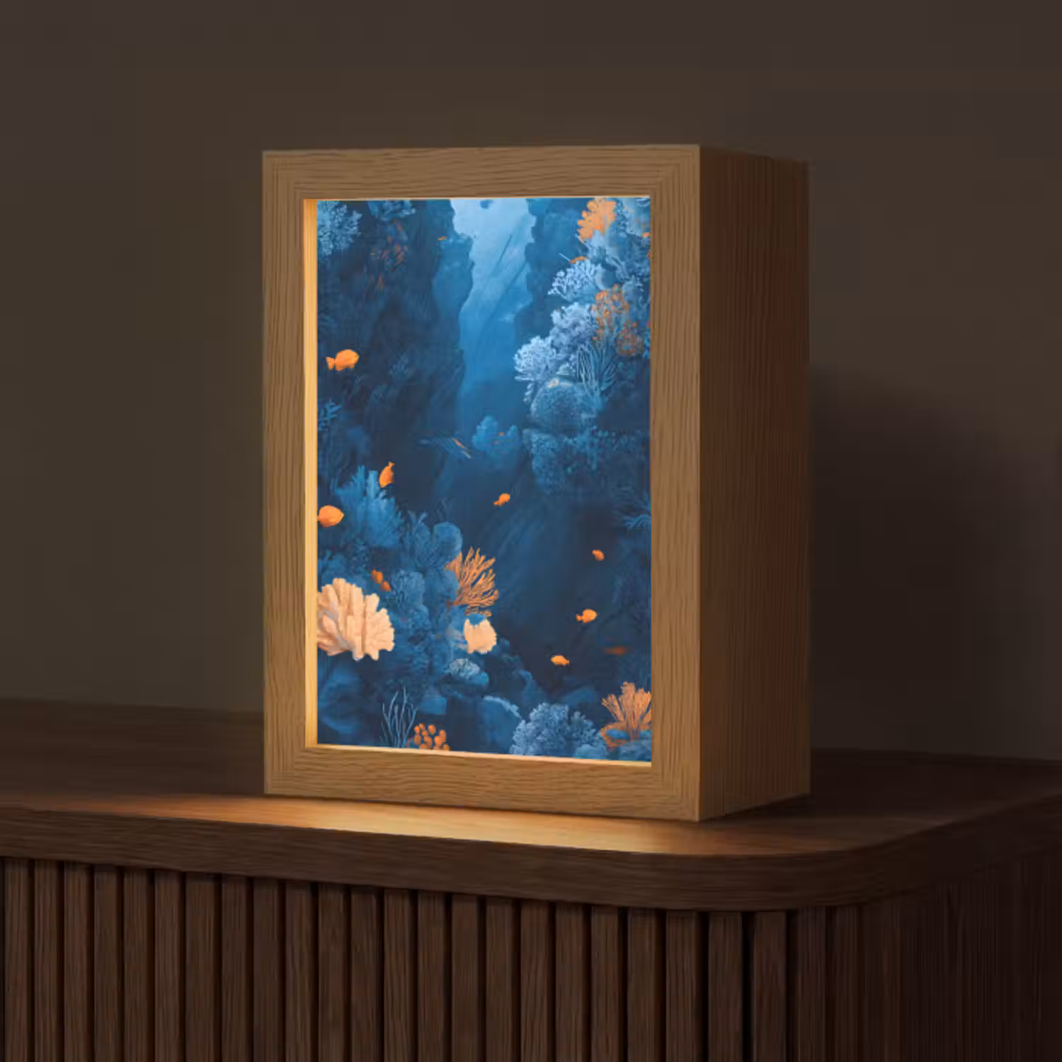 Tischlampe - Korallenriff - Fische - Ozean - Blau
