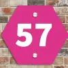 Knallrosa - Elegant Naambord Hexagon klein -sfeer2