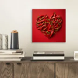 Pepers - Rood - Hart aluminium wit klein -sfeer1