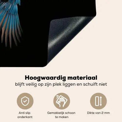 Papegaai - Kleurrijk - Vleugels - Sierlijk Inductie beschemer met haakjes klein -ky-onderkant-nl