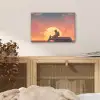 Busje - Kat - Zonsondergang - Oranje aluminium wit klein -sfeer3