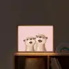 Otters - Glimlach - Bruin Light Box met batterij (Wandlamp kind) middel -sfeer1_kind
