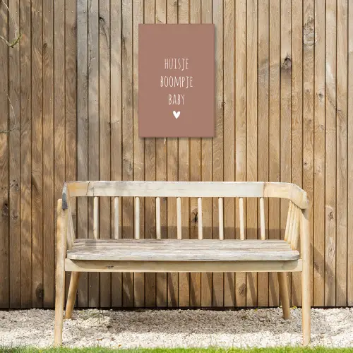 Spreuken - Quotes - Huisje boompje baby Tuinposter op houten frame 2 cm dik klein -sfeer4