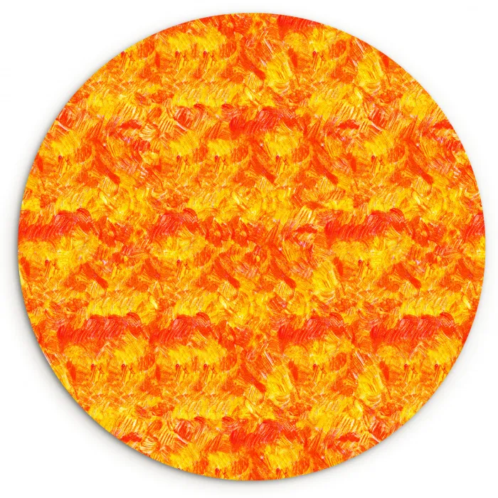 Verf - Oranje - Geel Wandcirkel plexiglas klein 852 -3d
