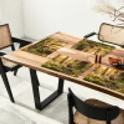 Houtsnip - Bos - Bladeren - Herfst - Gecamoufleerd Placemat vinyl groot -zzsfeer4_Kitchenyeah-website