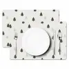 Illustratie - Kerstbomen - Wit Placemat vinyl groot 368 -zzsfeer2_Kitchenyeah-website