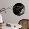 Close-up - Vinylplaat - Platenspeler - Zwart Wandcirkel behangsticker klein -sfeer3