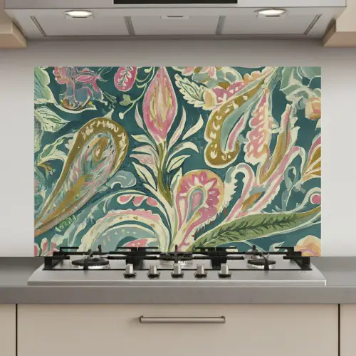 Patroon - Kleurrijk - Sierlijk - Groen keuken achterwand spatscherm klein -3d_website