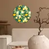 Groen - Bloemen - Citroenpartjes Wandcirkel plexiglas klein 852 -sfeer1