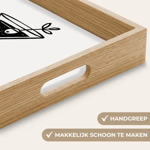 Cocktail - Glas - Olijf - Minimalistisch Dienblad Rechthoek middel -USP_HandgreepNL