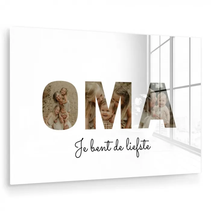 Oma - Lettercollage plexiglas 5mm klein -zzzproduct_nieuw