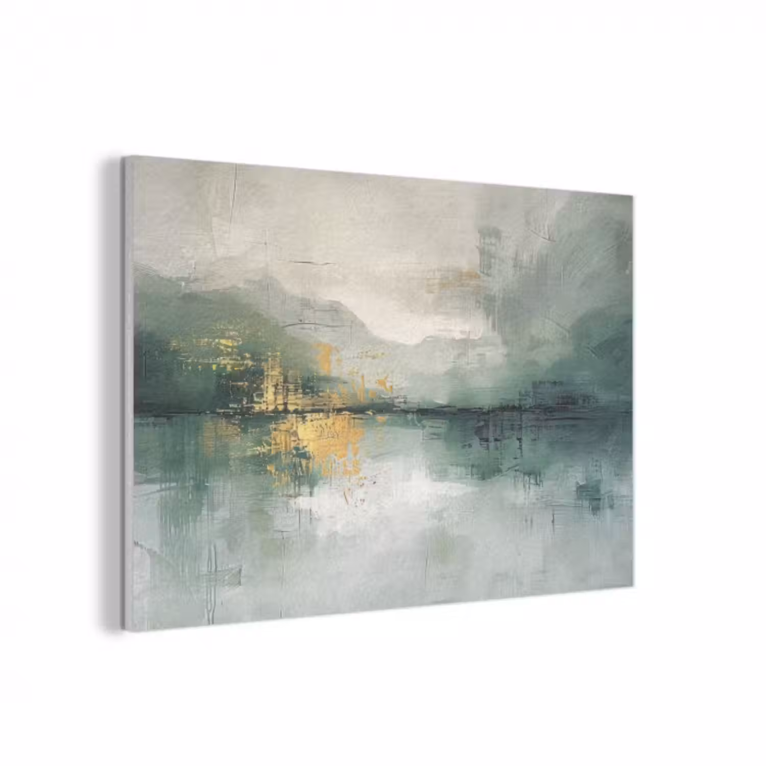 Akustikbild - Grün - Modern - Abstrakt - Gold