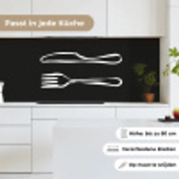 Bestek - Liggend - Zwart - Wit keuken achterwand 2 middel -sfeer4_DE