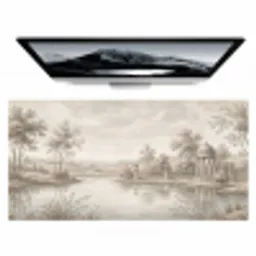 Terras - Water - Natuur - Landschap Muismat XXL klein -zzz3d