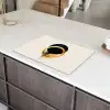 Abstract ontwerp - Zwarte cirkel - Verfvlekken Inductie beschermer vinyl 3mm klein -sfeer8