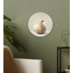 Knoflook - Natuurlijk - Beige Wandcirkel plexiglas klein -sfeer3