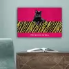 Kat - Baas - Roze - Tijgerprint canvas 2cm klein -sfeer4