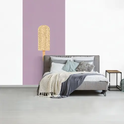 Beige - Ijsje - Spikkels fotobehang vinyl groot -slaapkamer