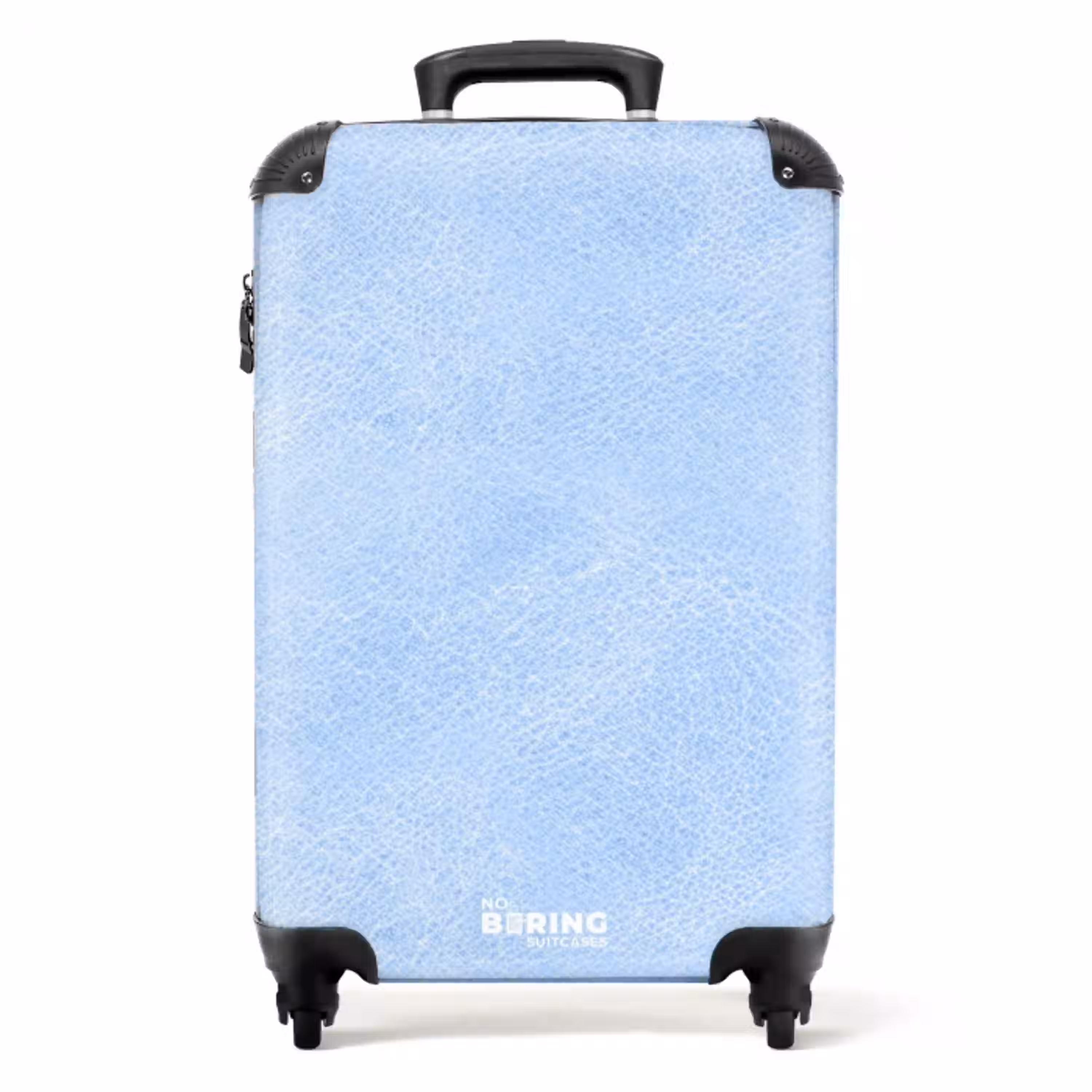 Lederen look licht blauw NBS - Handbagage koffer - Volwassenen Unisex middel -productfoto_recht