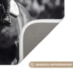Springen - Paard - Zwart - Wit WCmat klein -USP_AntislipFR