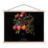 Tulpen - Bessen - Boeket - Vaas textielposter latten blank klein -3d