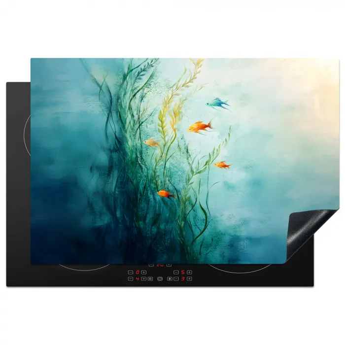 Waterplanten - Vissen - Kleurrijk - Water Inductie beschermer vinyl 3mm klein -3d