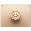 Koffie - Melkschuim - Lach - Beige tuinposter los doek klein -3d