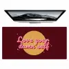love your damn self - Cirkel - Glitter - Rood Muismat XXL klein -zzz3d