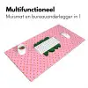 Yes fun - Groen - Roze - Stippen Muismat XXL klein -sfeer4