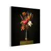 Boeket - Oranje - Gouden - vaas aluminium wit klein -3d
