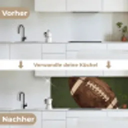 Football - Hout - Sport - Groen keuken achterwand 2 middel -voor-na_DE
