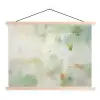 Abstract - Kunst - Wit - Groen - Modern textielposter latten blank klein -3d
