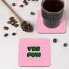 Yes fun - Groen - Roze onderzetter kurk middel -sfeer2