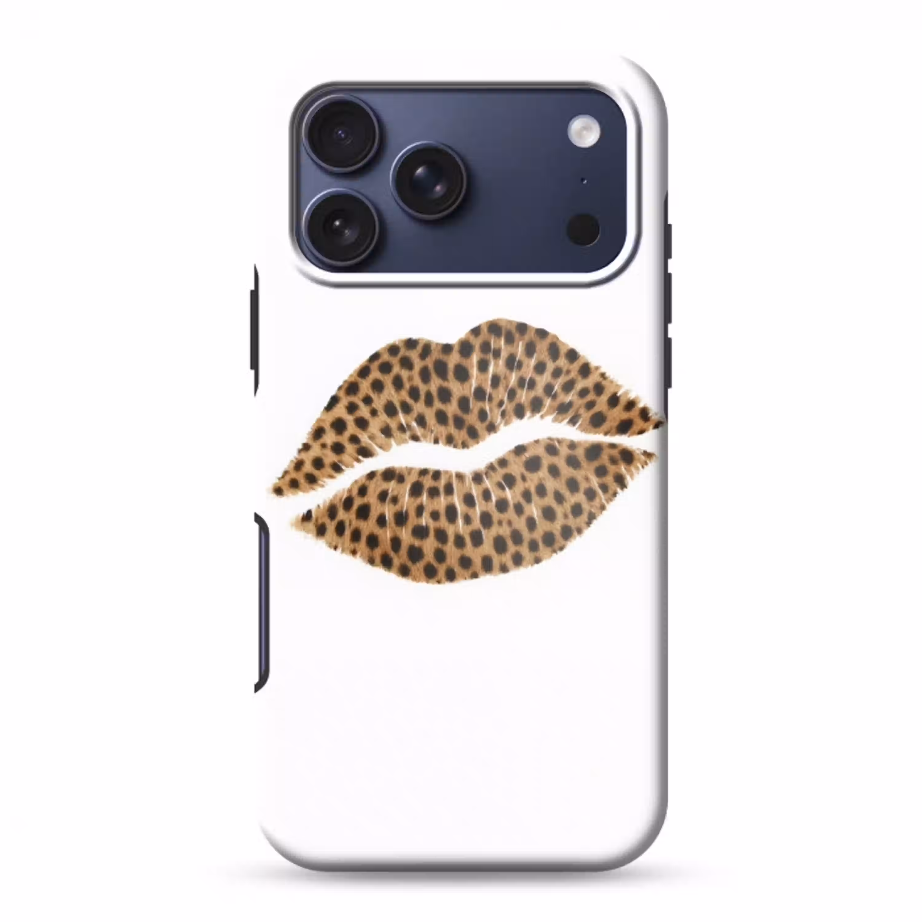 Lip - Panterprint - Minimalistisch - Wit Toughcase MagSafe Apple iPhone 17 Pro Max klein -3d