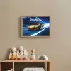 Auto - Geel - Race - Blauw Light Box met batterij (Wandlamp kind) middel -sfeer2_kind