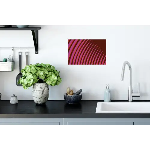 Lijnen - Rood - Beweging Muursticker klein -keuken