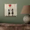Street art - Banksy - Ballon - Graffiti - Retro plexiglas 5mm klein -sfeer3