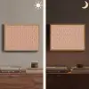 Zalmroze - Patroon - Geometrisch Light Box met batterij (Wandlamp) middel 907 -sfeer3