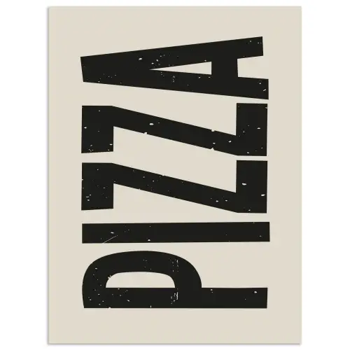 Pizza - Decoratie - Japandi - Vintage poster papier klein -3d