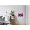 Graffiti - Lippen - Felroze - Geschilderd textielposter latten blank klein -woonkamer