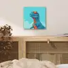T-Rex - Blauw - Wolken - Zonnebril aluminium wit klein -sfeer3